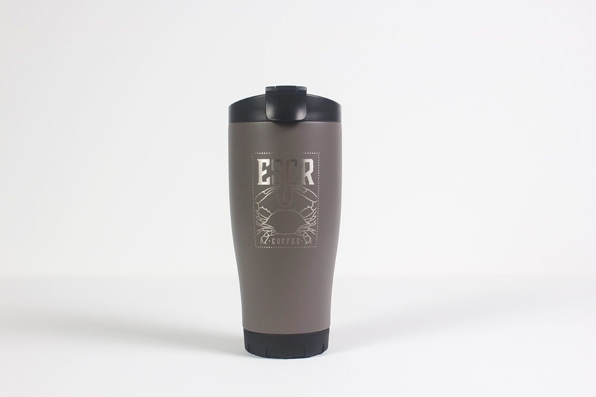 BruTrek® Travel Mug, White w/ FRC Color Logo – Fresh Roasted Coffee